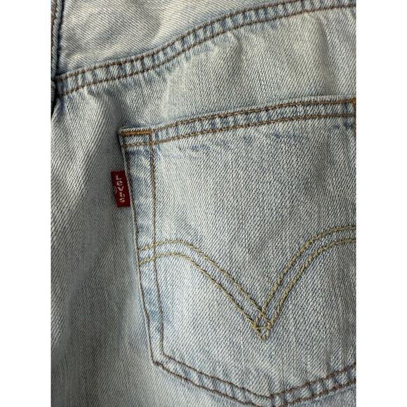 Sold Vintage Levis Womens 25x31 Blue 501 Straight Mom 90s Leather Patch​​ - Picture 3 of 10